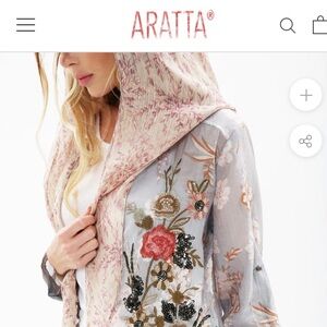 NWT ARATTA pink embroidered cotton top size small